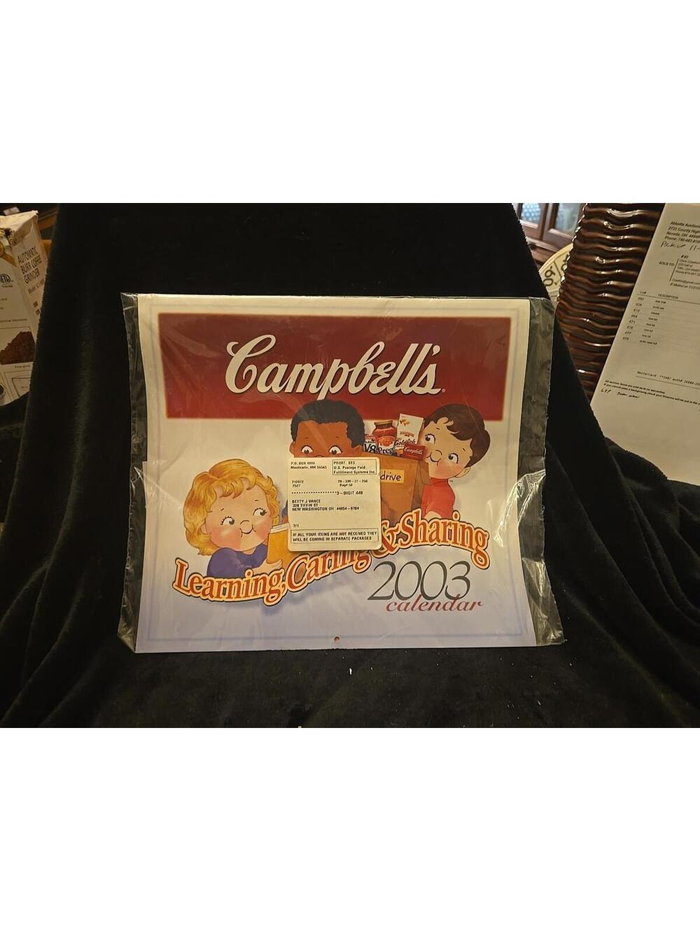 Vintage Campbell's Kids 2003 Calender, Stickers, And Collectables Booklet